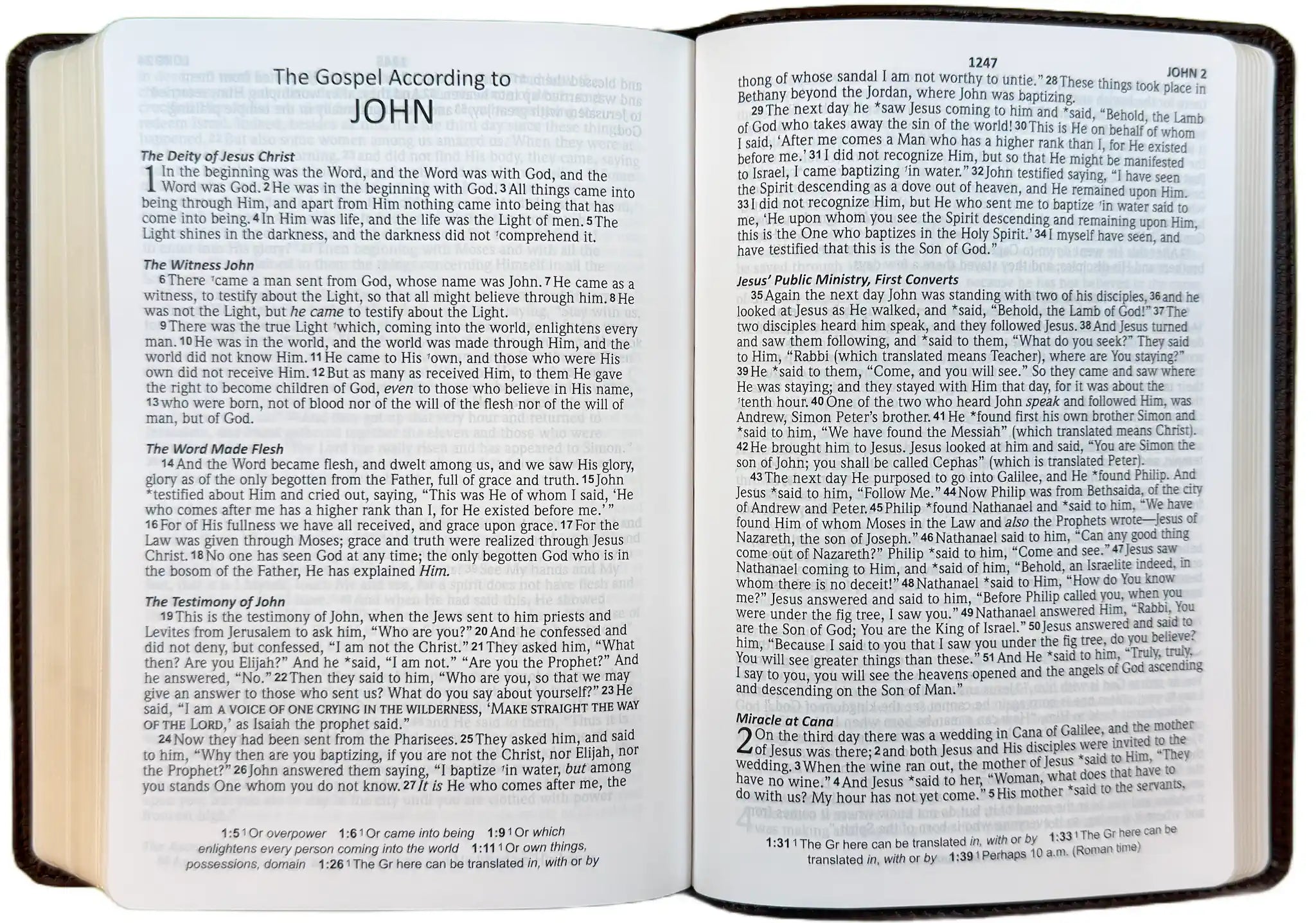 NASB 1995 Large Print Compact Bible, open interior pages