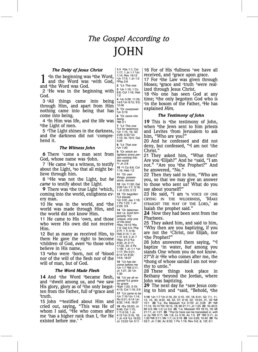 NASB 1995 Large Print Ultrathin Reference Bible, interior page sample