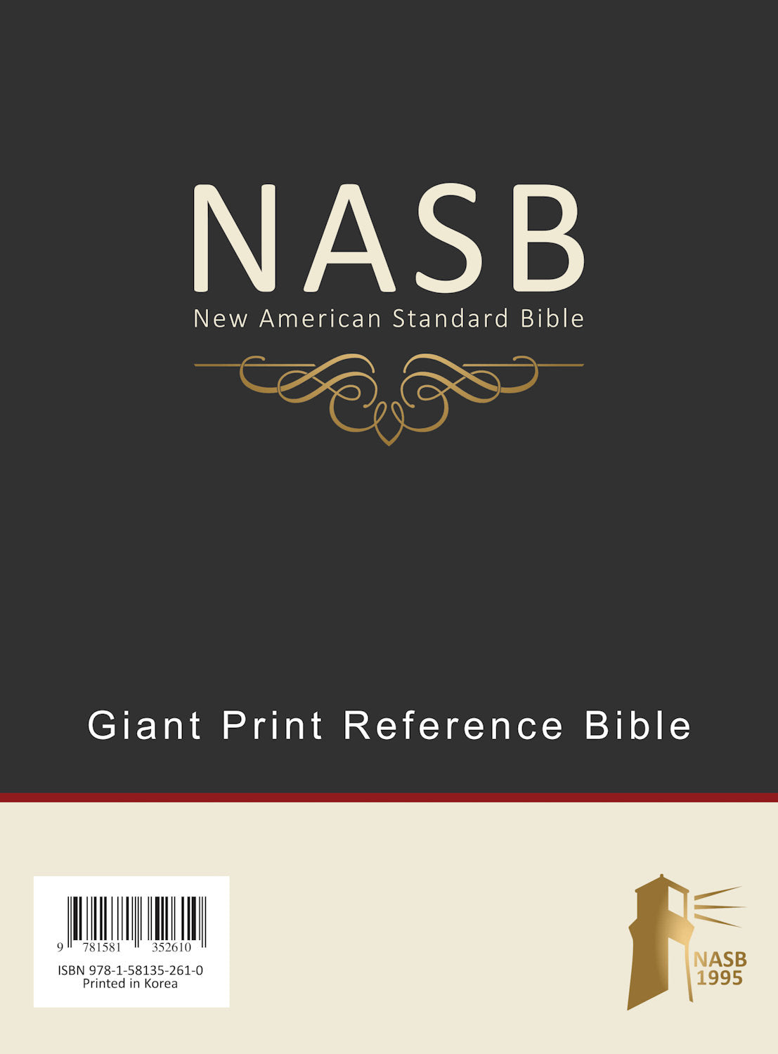 NASB 1995 Giant Print Reference Bible, product packaging front