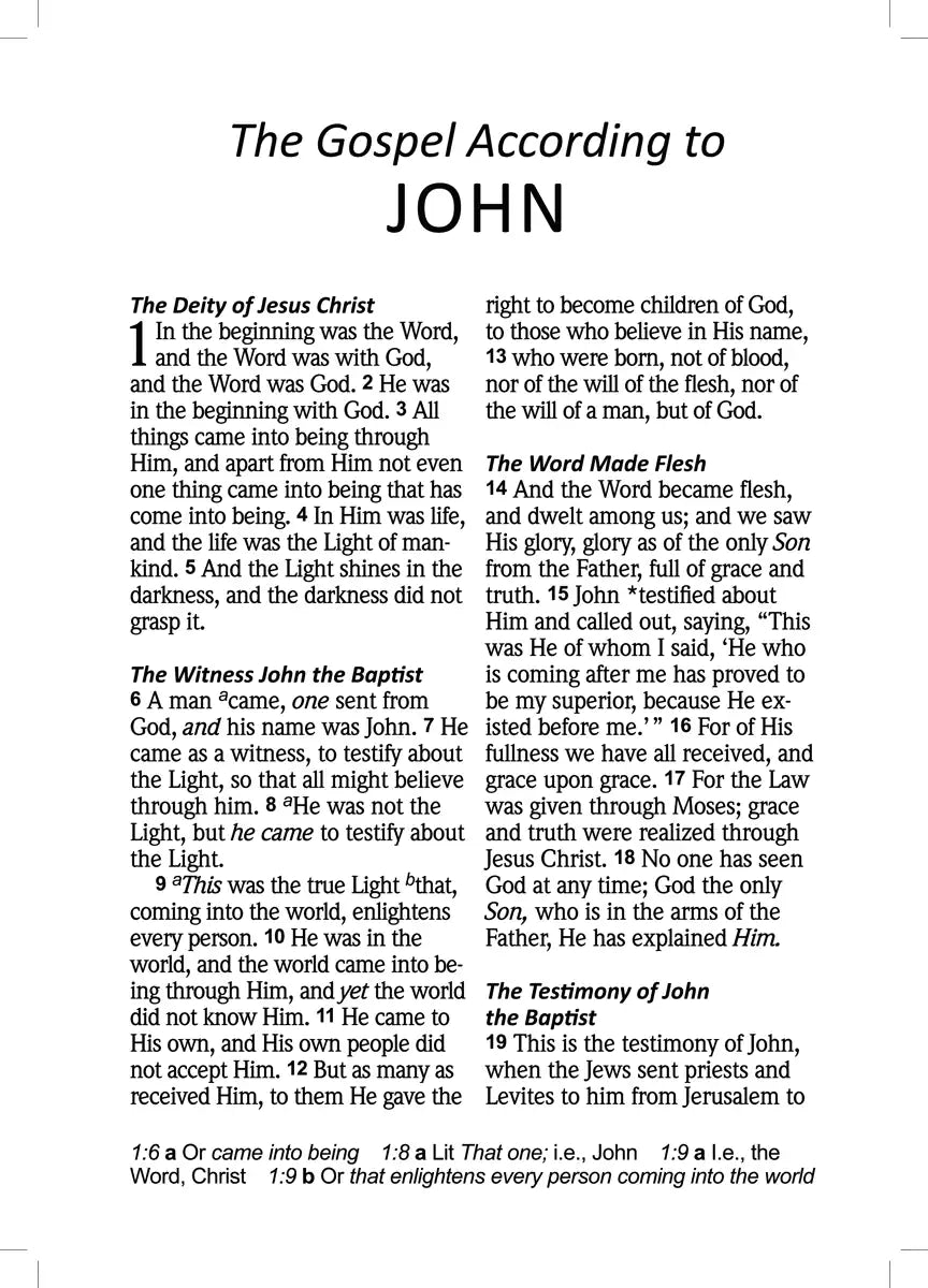 NASB 2020 Giant Print Text Bible, interior page sample