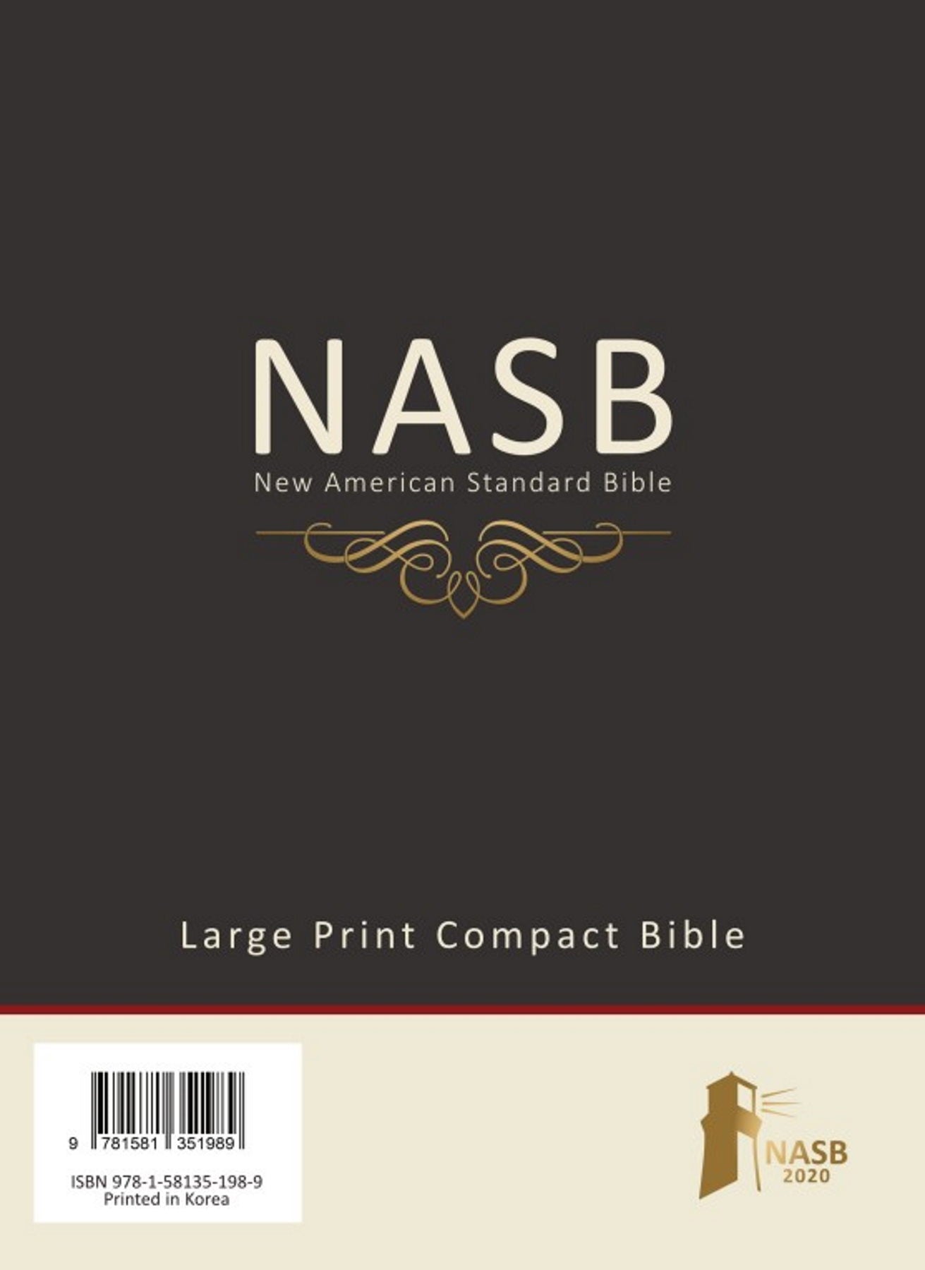 NASB 2020 Prime Large Print Compact Bible, product packaging front