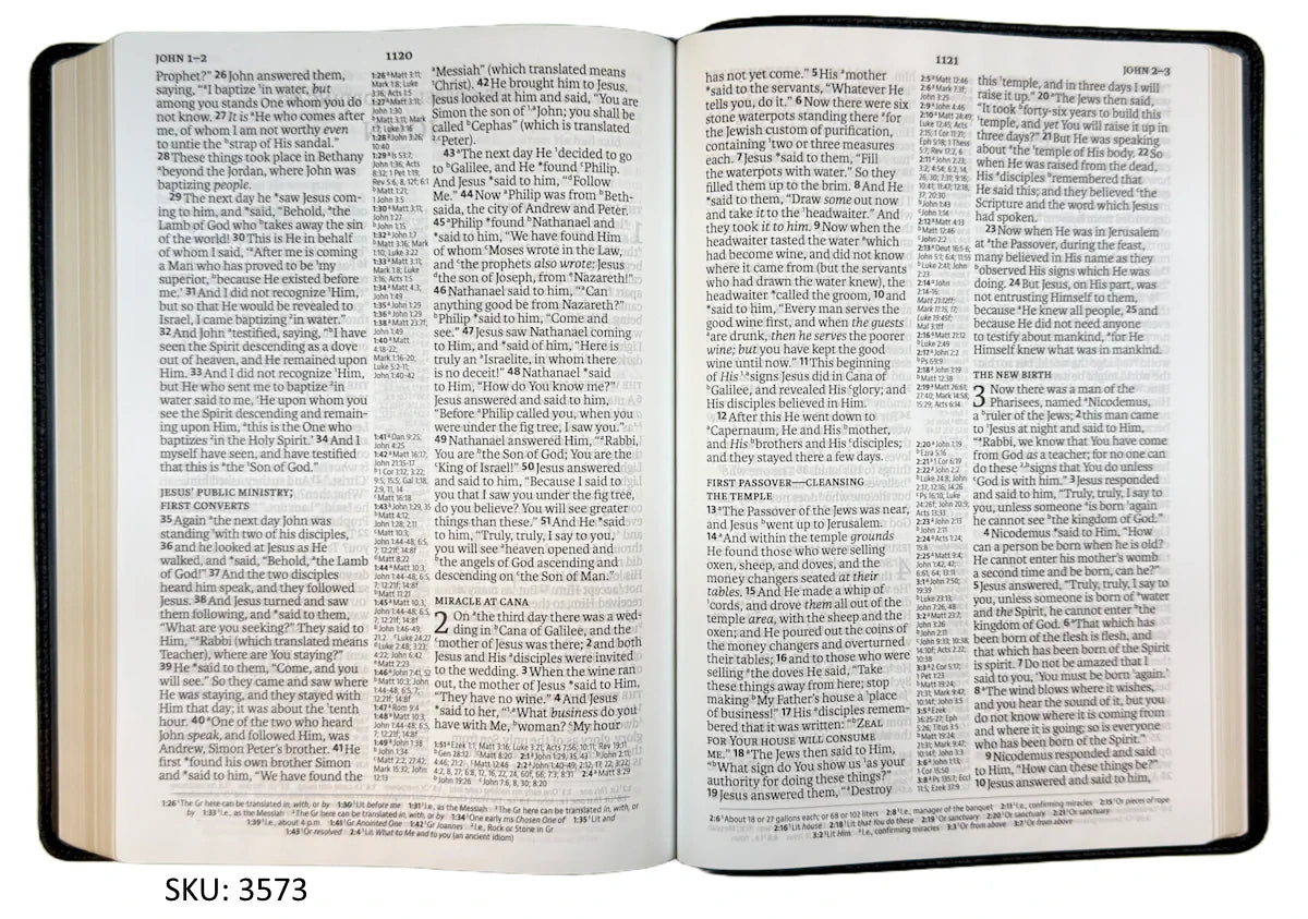 NASB 2020 Large Print Ultrathin Reference Bible, open interior pages