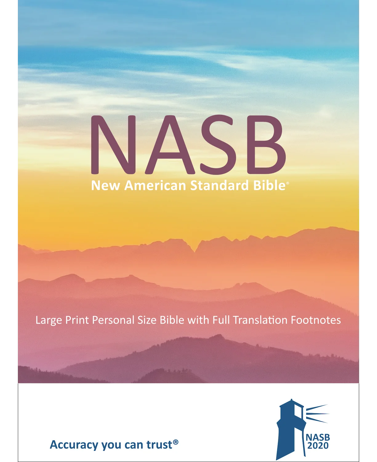 NASB 2020 Large Print Personal Size Bible, product packaging front