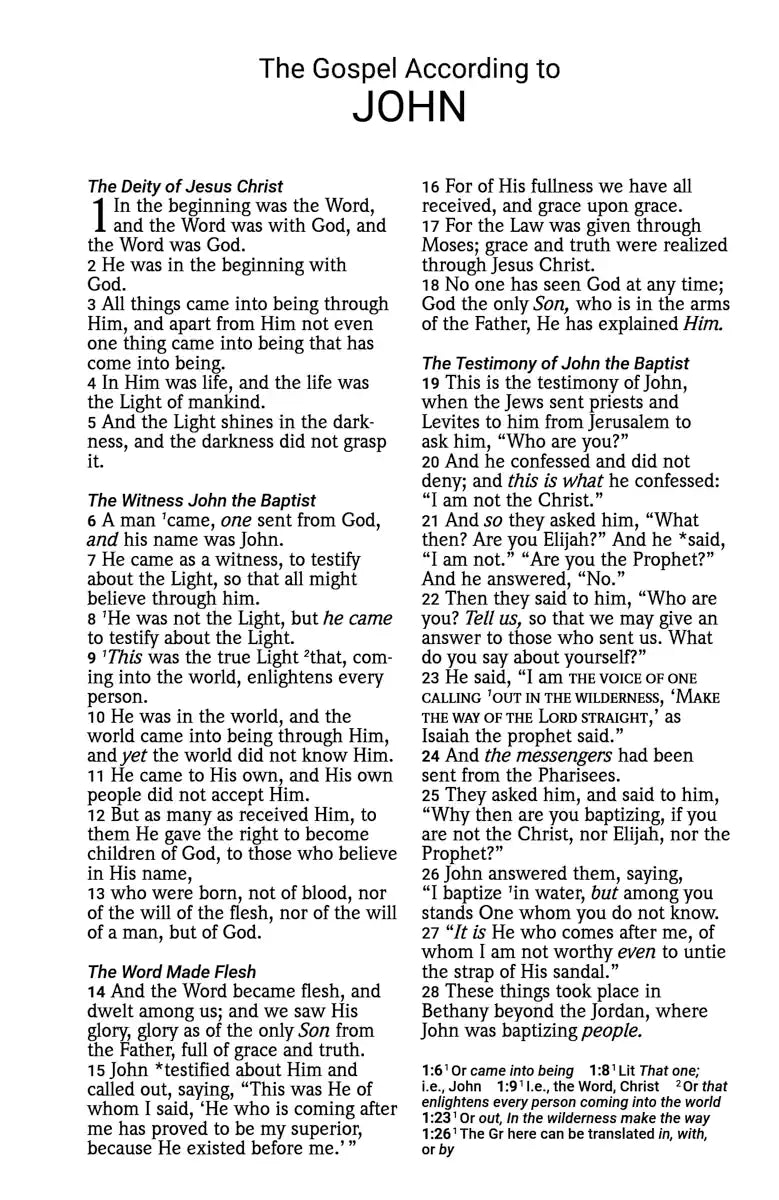 NASB 2020 Large Print Text Bible, interior page sample