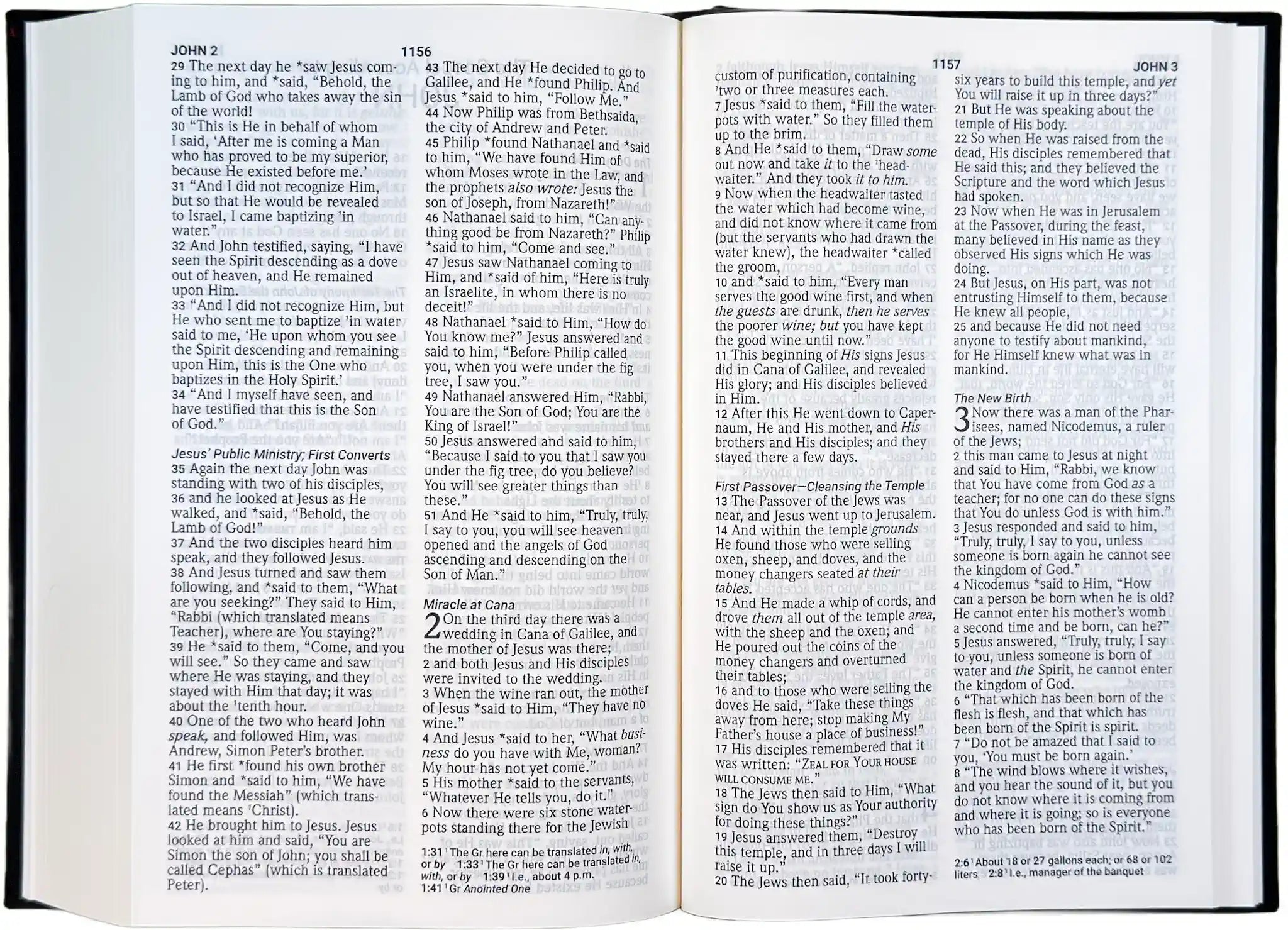 NASB 2020 Large Print Text Bible, open interior pages