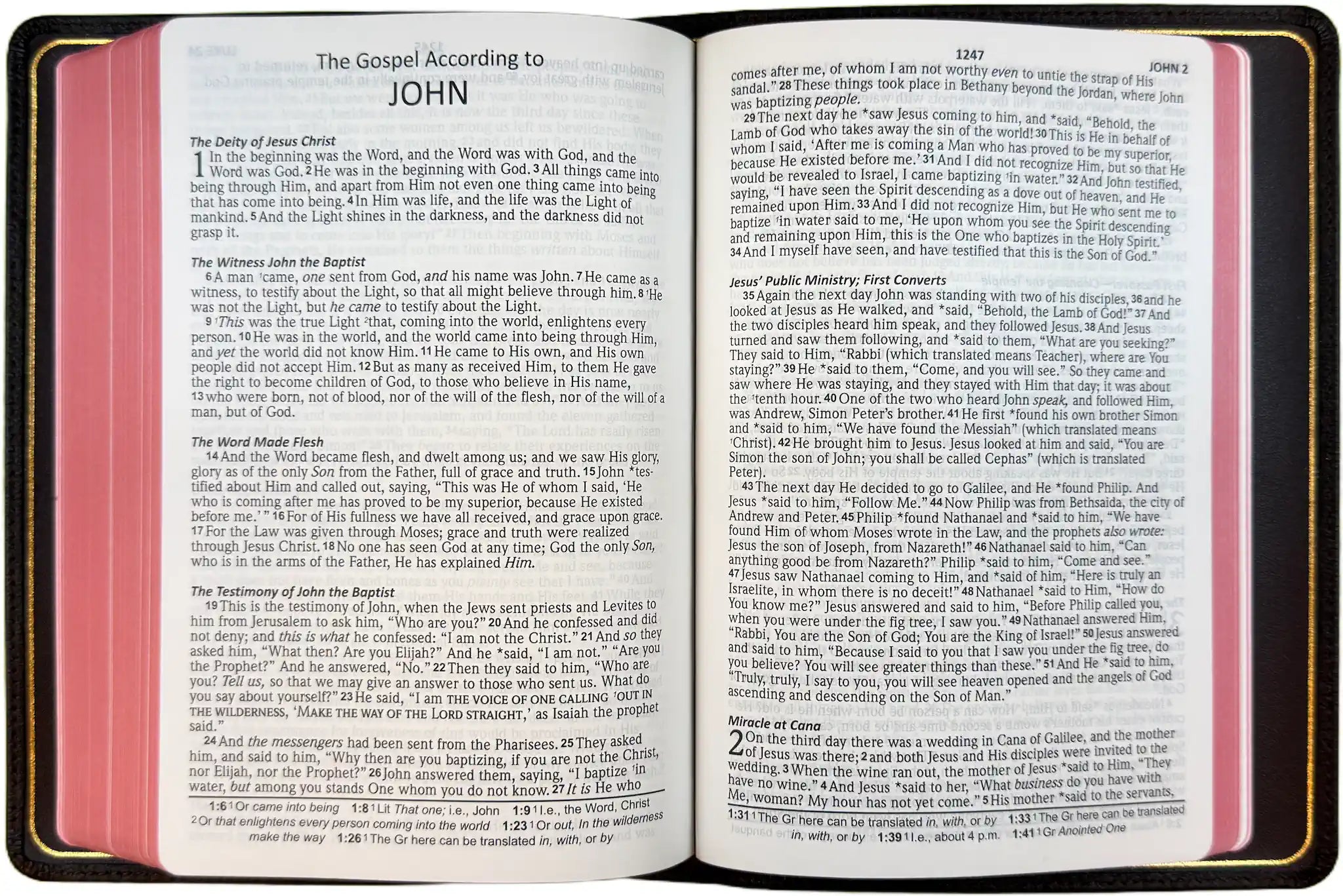 NASB 2020 Prime Large Print Compact Bible, open interior pages