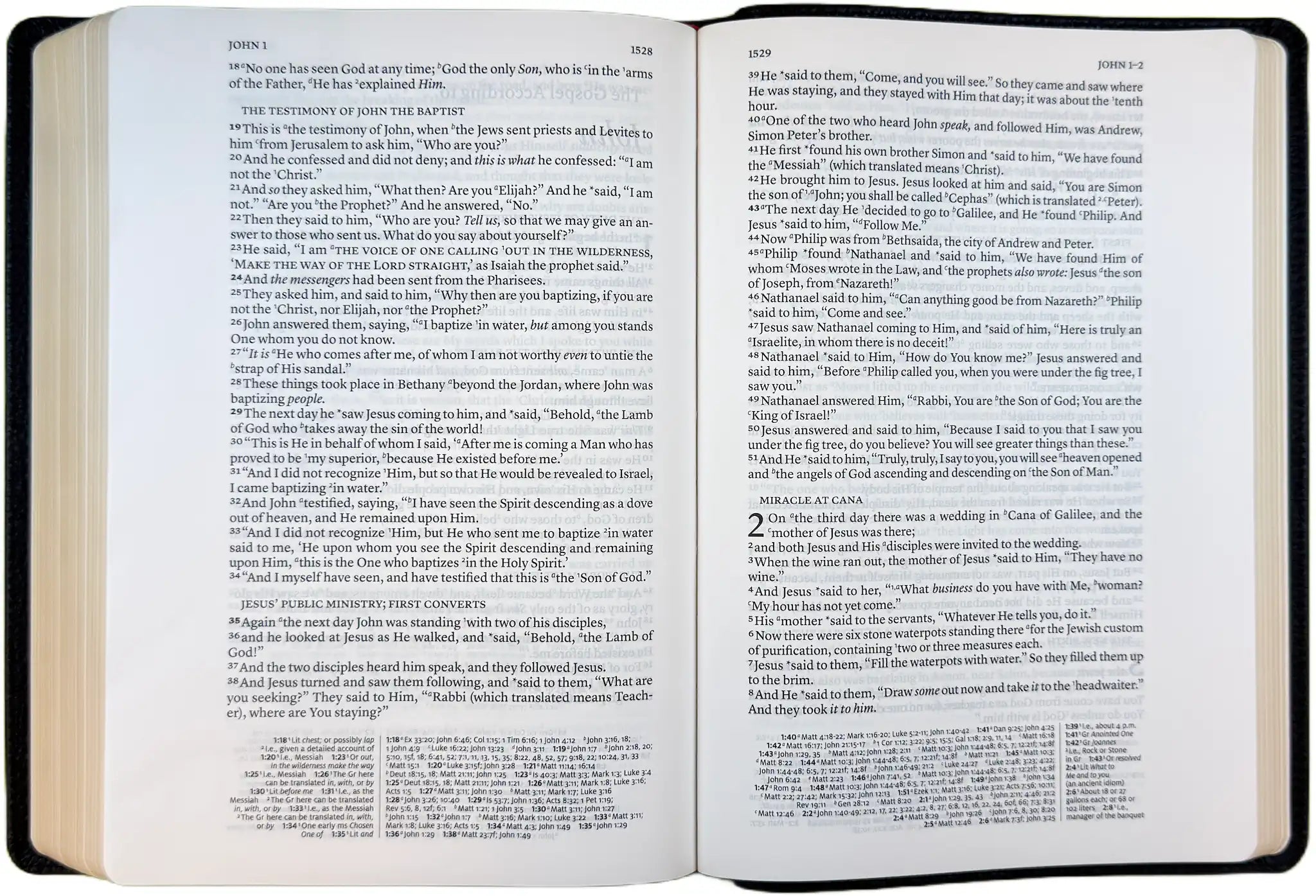 NASB 2020 Wide Margin Reference Bible, open interior pages