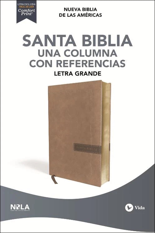 NBLA Santa Biblia Una Columna Con Referencias Letra Grande - NBLA Large Print Single Column Reference Bible