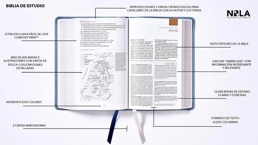 NBLA Biblia de Estudio (NBLA Study Bible)