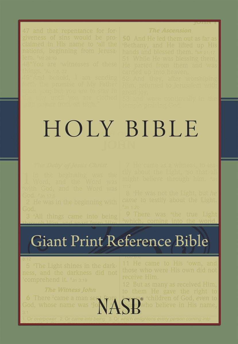NASB Giant-Print Reference Bible, 1995 text (Damaged)